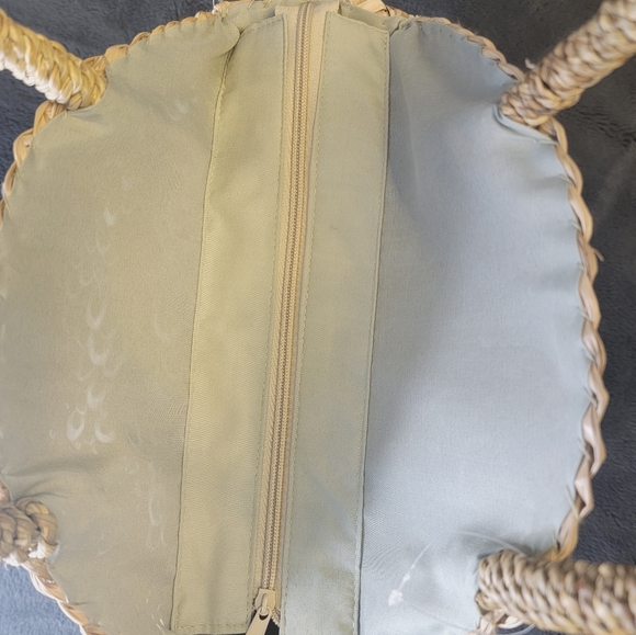 Straw shoulder bag (claire de lune ) - Picture 3 of 5